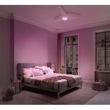 Osram - LED RGB pritemdomas lubinis ventiliatorius NORDES LED/18W/230V 3000-6500K + su nuotoliniu valdymu