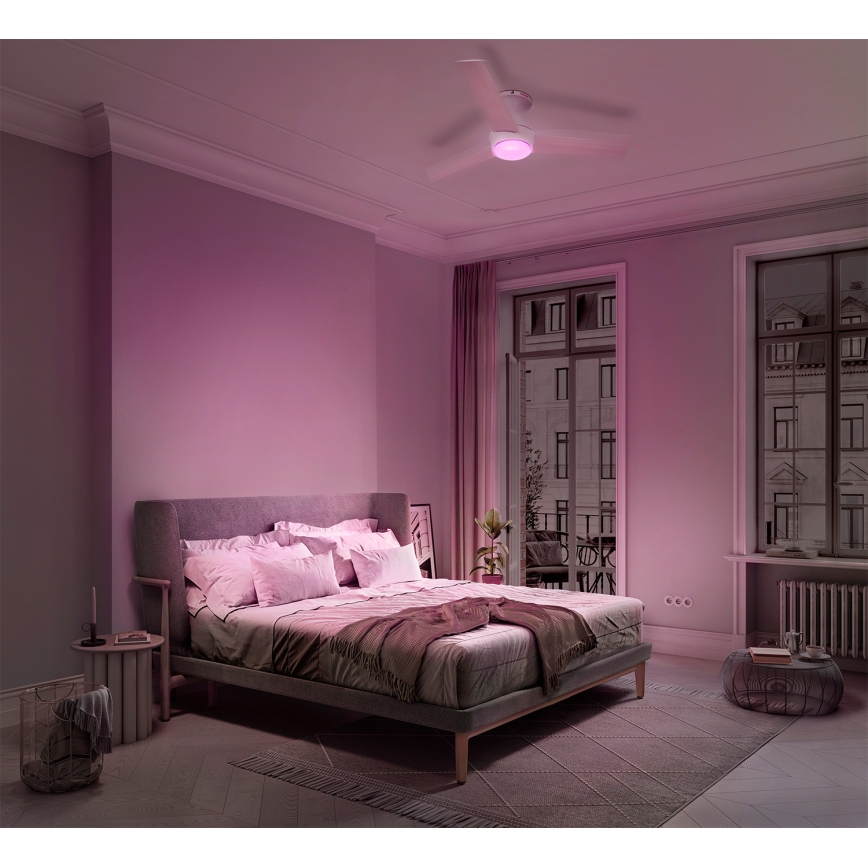 Osram - LED RGB pritemdomas lubinis ventiliatorius NORDES LED/18W/230V 3000-6500K + su nuotoliniu valdymu