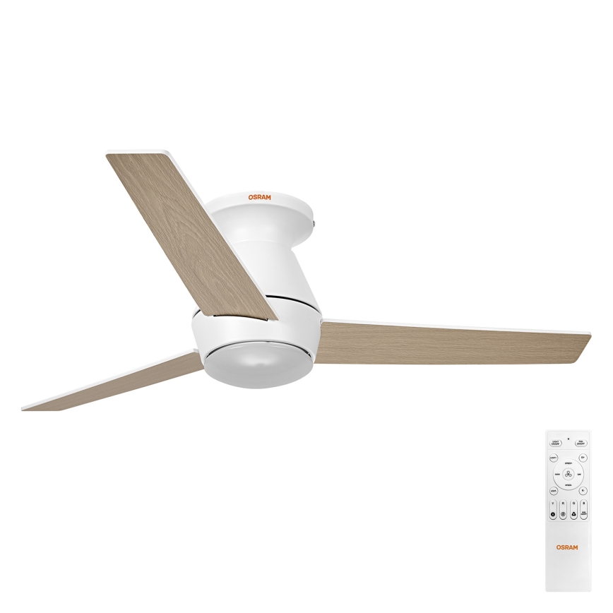 Osram - LED RGB pritemdomas lubinis ventiliatorius NORDES LED/18W/230V 3000-6500K + su nuotoliniu valdymu
