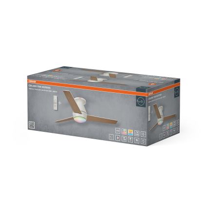Osram - LED RGB pritemdomas lubinis ventiliatorius NORDES LED/18W/230V 3000-6500K + su nuotoliniu valdymu