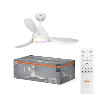 Osram - LED RGB reguliuojamas lubinis ventiliatorius NORDES LED/18W/230V 3000-6500K + su nuotoliniu valdymu