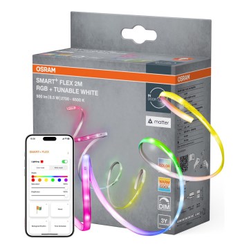 Osram - LED RGB+TW dimeriuojama juosta SMART+ FLEX 2m LED/8,5W/230V 2700-6500K Wi-Fi