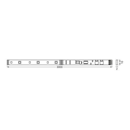 Osram - LED RGBW dimeriuojama juosta FLEX 3m LED/10W/230V + nuotolinis valdymas