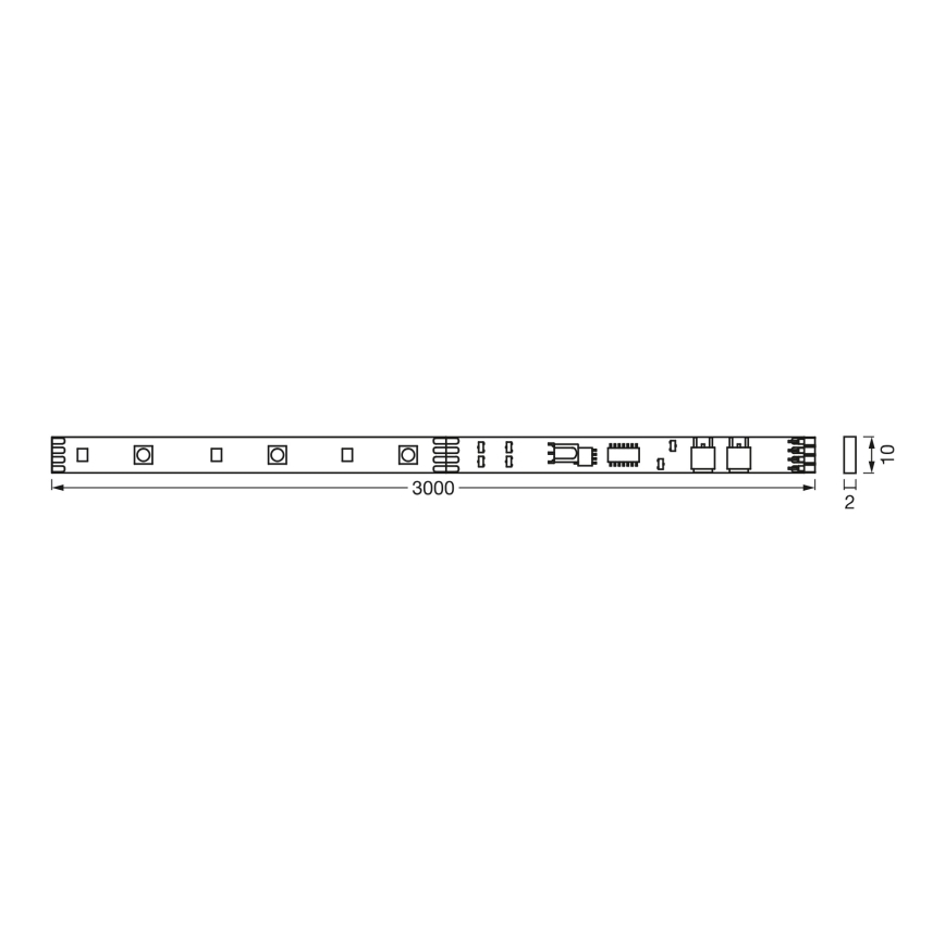 Osram - LED RGBW dimeriuojama juosta FLEX 3m LED/10W/230V + nuotolinis valdymas
