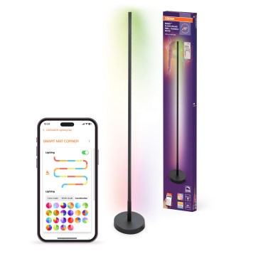 Osram - LED RGBW dimeriuojamas grindinis šviestuvas SMART+ FLOOR LED/14W/230V 2700-6500K Wi-Fi juodas + nuotolinis pultelis