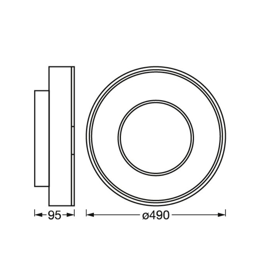 Osram- LED RGBW dimeriuojamas lubinis šviestuvas SMART+ CLARIA LED/32W/230V skersmuo 49 cm 2700-6500K Wi-Fi