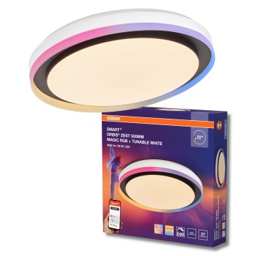 Osram - LED RGBW dimeriuojamas lubinis šviestuvas SMART+ MAGIC LED/38W/230V skers. 49 cm juodas 2700-6500K Wi-Fi