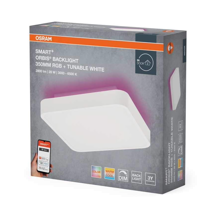 Osram - LED RGBW Reguliuojamas lubinis šviestuvas SMART+ ORBIS LED/28W/230V 35x35 cm 2700-6500K Wi-Fi