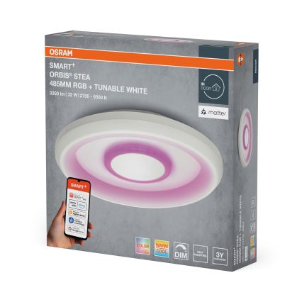Osram - LED RGBW dimeriuojamas lubinis šviestuvas SMART+ STEA LED/32W/230V skersmuo 48,5 cm 2700-6500K Wi-Fi