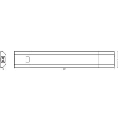 Osram - LED RGBW dimeriuojamas po spintelės montuojamas šviestuvas LINEAR EDGE LED/8W/230V 50 cm balta + nuotolinis pultelis