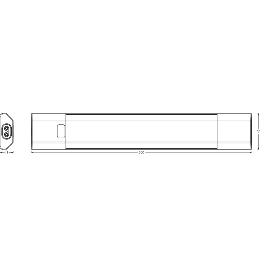 Osram - LED RGBW dimeriuojamas po spintelės montuojamas šviestuvas LINEAR EDGE LED/8W/230V 50 cm balta + nuotolinis pultelis