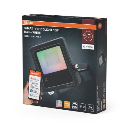 Osram - LED RGBW reguliuojamas prožektorius SMART+ FLOODLIGHT LED/10W/230V IP65 Wi-Fi
