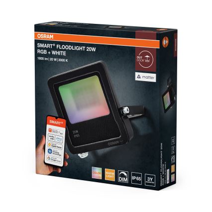 Osram - LED RGBW dimeriuojamas prožektorius SMART+ FLOODLIGHT LED/20W/230V IP65 Wi-Fi