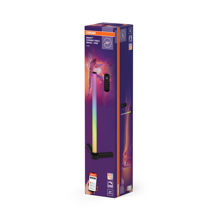 Osram - LED RGBW reguliuojamas stalinis šviestuvas SMART+ MAGIC LED/7,5W/230V 2700-6500K juodas Wi-Fi + nuotolinis pultas
