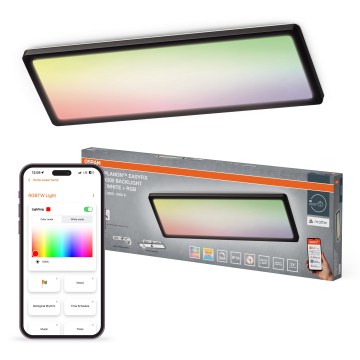 Osram - LED RGBW pritemdomas lubinis šviestuvas SMART+ PLANON LED/30W/230V 2800-6500K 58x20 cm Wi-Fi IP54 juodas