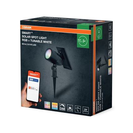 Ledvance - LED RGBW reguliuojama saulės lempa SMART+ SOLAR LED/0,6W/3,7V 2000 mAh 3000-6500K IP44