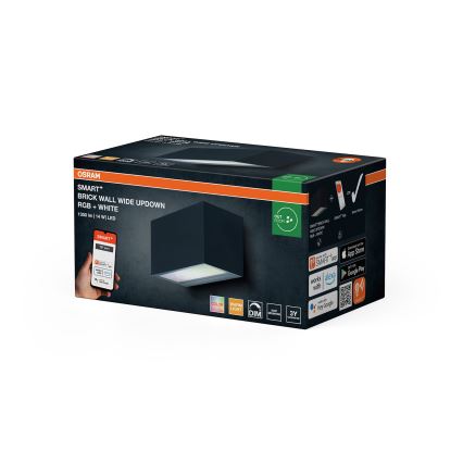 Osram - LED RGBW Dimeriuojamas lauko sieninis šviestuvas SMART+ BRICK LED/14W/230V IP44 Wi-Fi