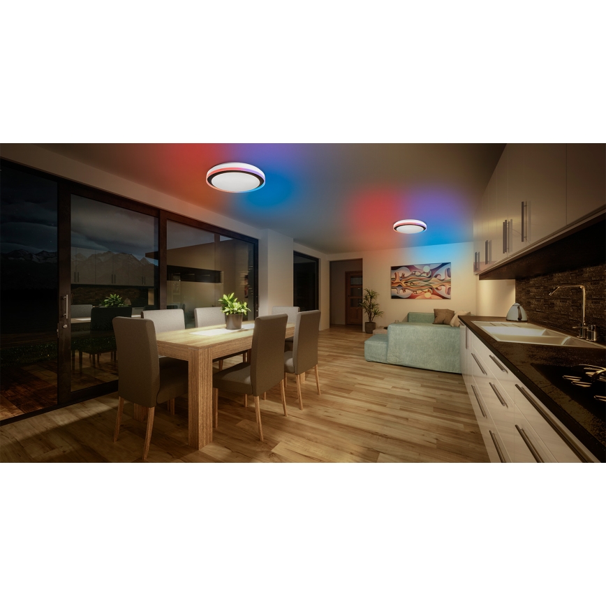 Osram - LED RGBW dimeriuojamas lubinis šviestuvas SMART+ MAGIC LED/38W/230V skers. 49 cm juodas 2700-6500K Wi-Fi