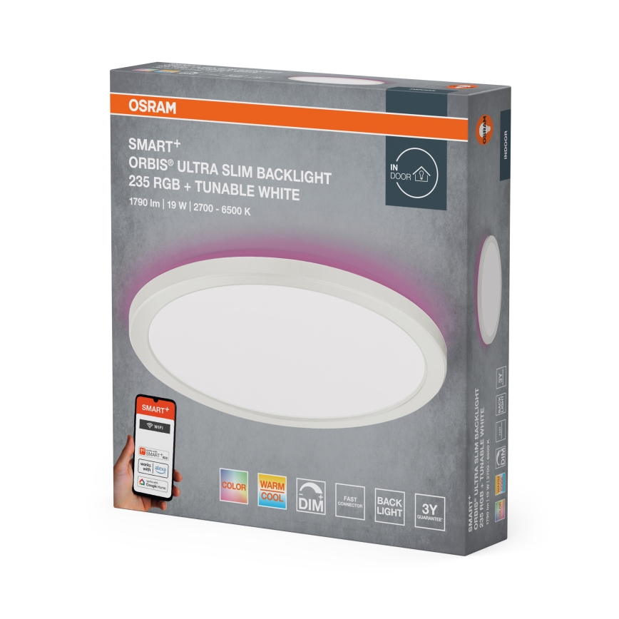 Osram - LED RGBW dimeriuojamas lubinis šviestuvas SMART+ ORBIS LED/19W/230V 2700-6500K Wi-Fi