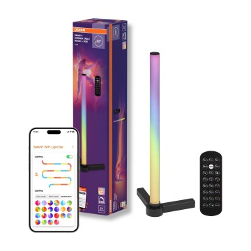 Osram - LED RGBW reguliuojamas stalinis šviestuvas SMART+ MAGIC LED/7,5W/230V 2700-6500K juodas Wi-Fi + nuotolinis pultas