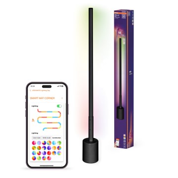 Osram - LED RGBW reguliuojamas toršeras SMART+ FLOOR LED/8W/230V 2700-6500K Wi-Fi juodas + su nuotolinio valdymo pultu