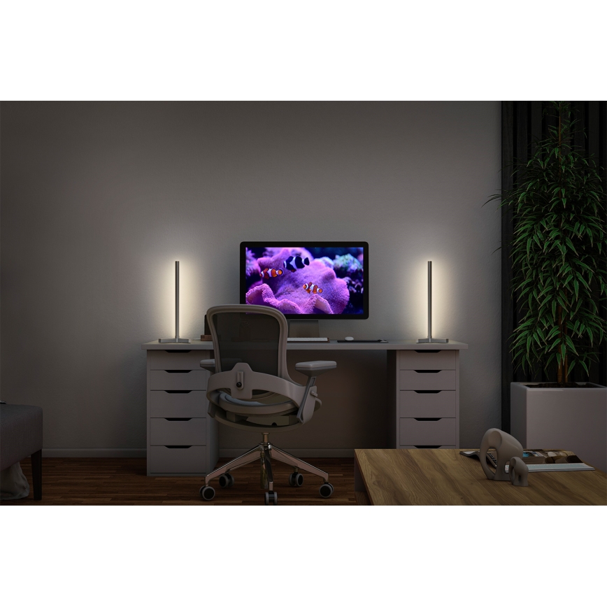 Osram - LED RGBW reguliuojama stalinė lempa SMART+ MAGIC LED/7,5W/230V 2700-6500K sidabrinė Wi-Fi + nuotolinio valdymo pultas