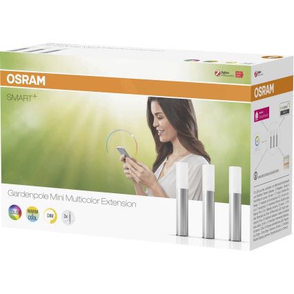 Osram - LED RGBW RINKINYS 3x Pritemdomi lauko šviestuvai SMART+ 3xLED/1,8W/230V IP65