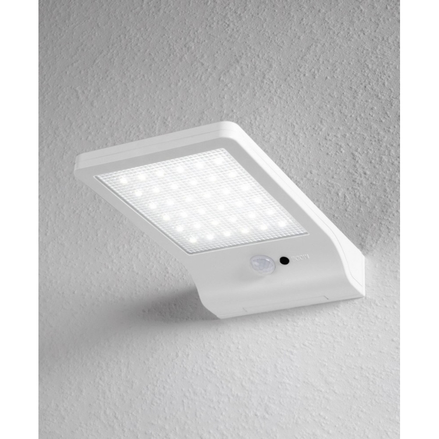 Osram - LED saulės sieninis šviestuvas su judesio jutikliu DOORLED LED/3W/3,3V 2000 mAh IP44 balta