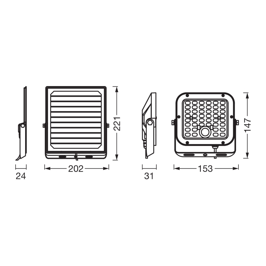 Osram - Dimeriuojamas LED saulės prožektorius su jutikliu ENDURA LED/10W/4,2V 4000K IP65 juodas + nuotolinis valdymas