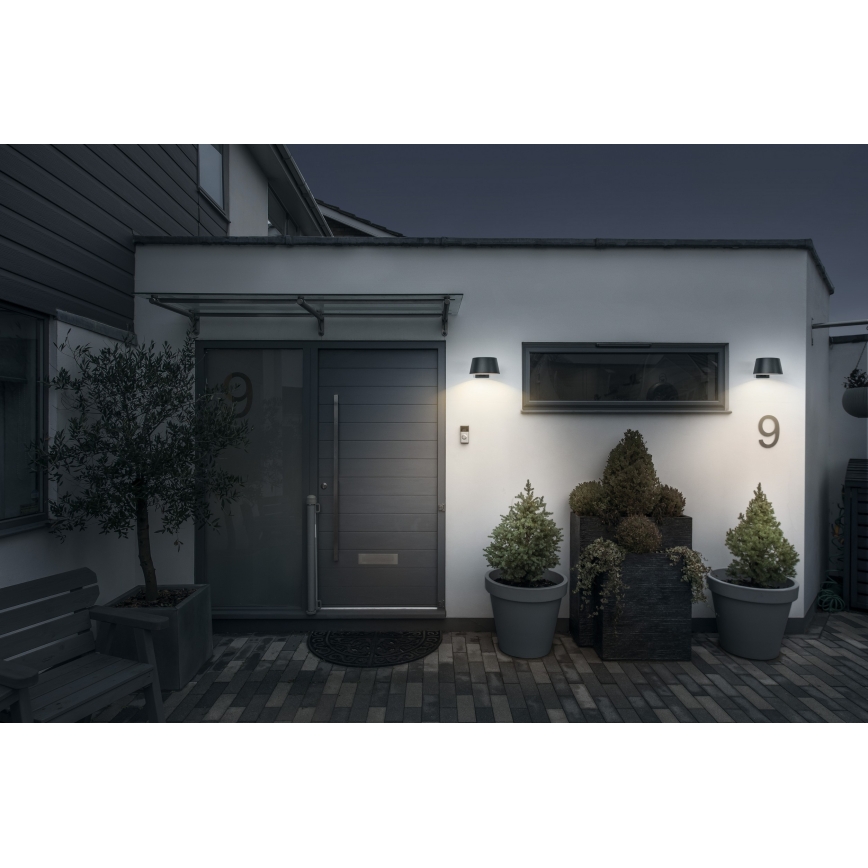 Osram - LED saulės sieninis šviestuvas su jutikliu ENDURA STYLE LED/10,1W/4,2V 2000 mAh IP54 antracitas