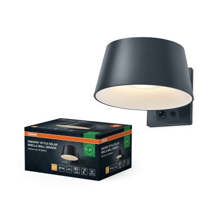 Osram - LED saulės sieninis šviestuvas su jutikliu ENDURA STYLE LED/10,1W/4,2V 2000 mAh IP54 antracitas