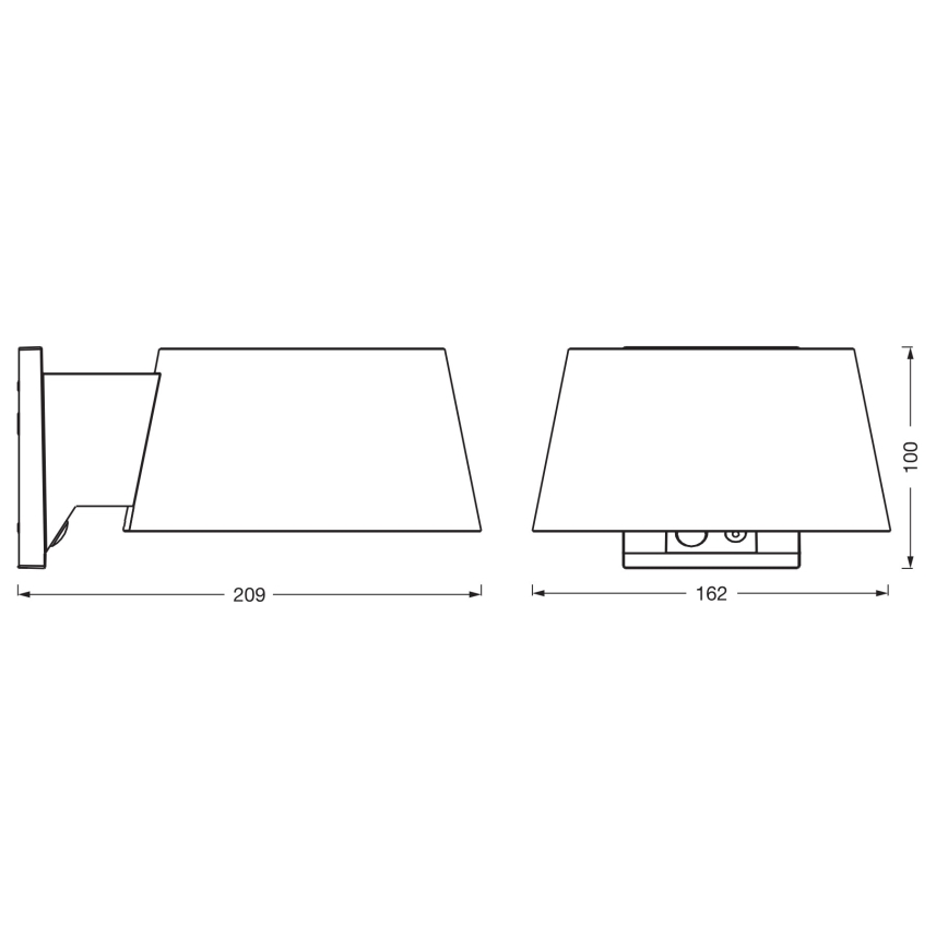 Osram - LED saulės sieninis šviestuvas su jutikliu ENDURA STYLE LED/10,1W/4,2V 2000 mAh IP54 antracitas