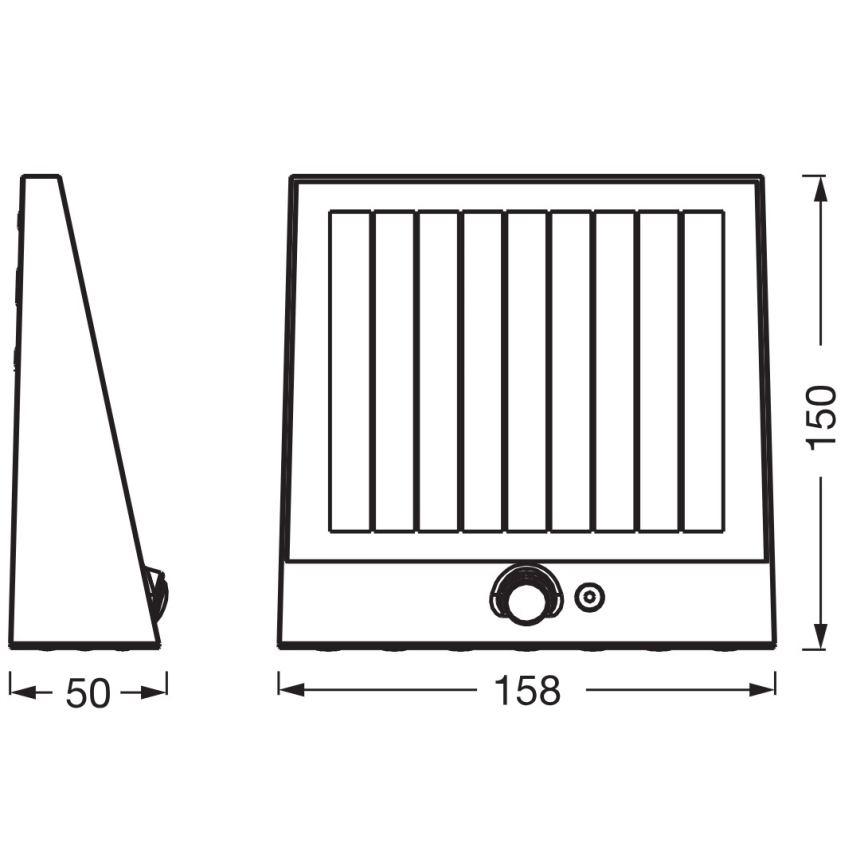 Osram - LED saulės sieninis šviestuvas su jutikliu ENDURA STYLE LED/10,2W/4,2V 2000 mAh IP54 antracitas