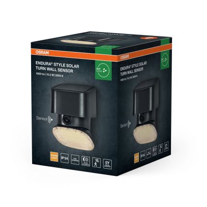 Osram - LED saulės lauko sieninis šviestuvas su jutikliu ENDURA STYLE LED/10,3W/4,2V 2000 mAh IP54 antracitas