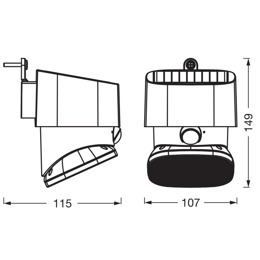 Osram - LED saulės lauko sieninis šviestuvas su jutikliu ENDURA STYLE LED/10,3W/4,2V 2000 mAh IP54 antracitas