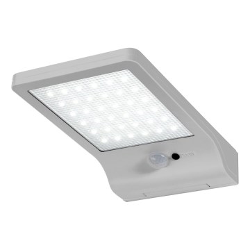 Osram - LED Saulės sieninis šviestuvas su jutikliu DOORLED LED/3W/3,3V 2000 mAh IP44 sidabrinis