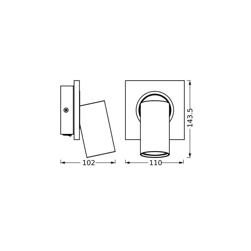 Osram - LED sieninis akcentinis šviestuvas DECOR MERCURY 1xGU10/3,4W/230V
