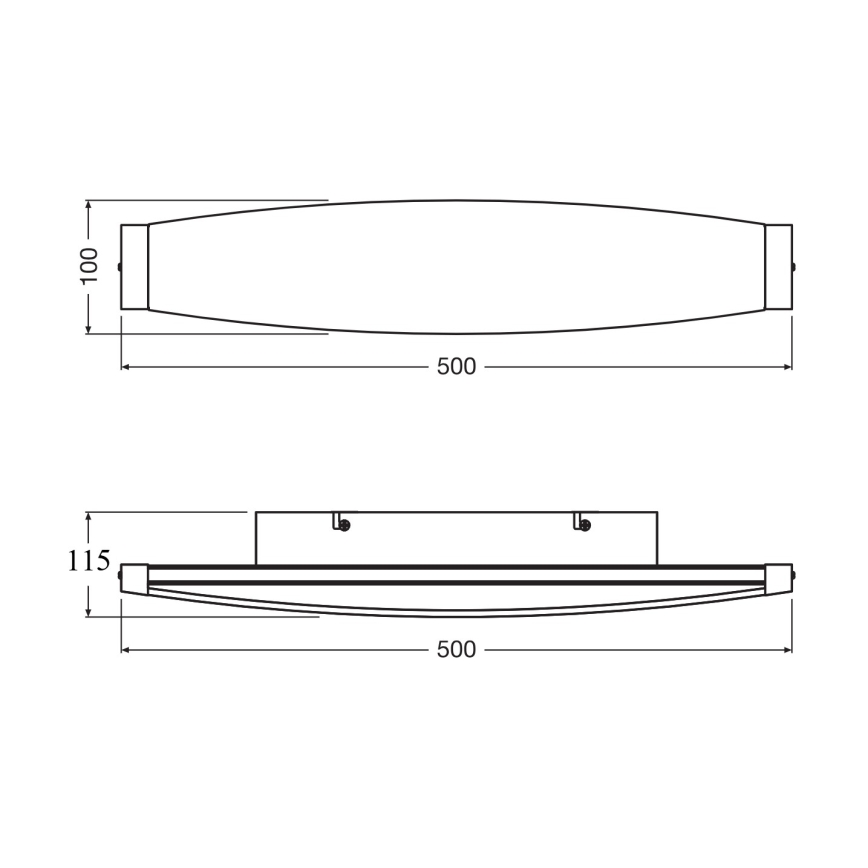 Osram - LED sieninis šviestuvas DECOR FLAT LED/13W/230V pilkas