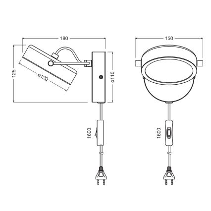 Osram - LED sieninis šviestuvas DECOR PUCK LED/11W/230V juodas