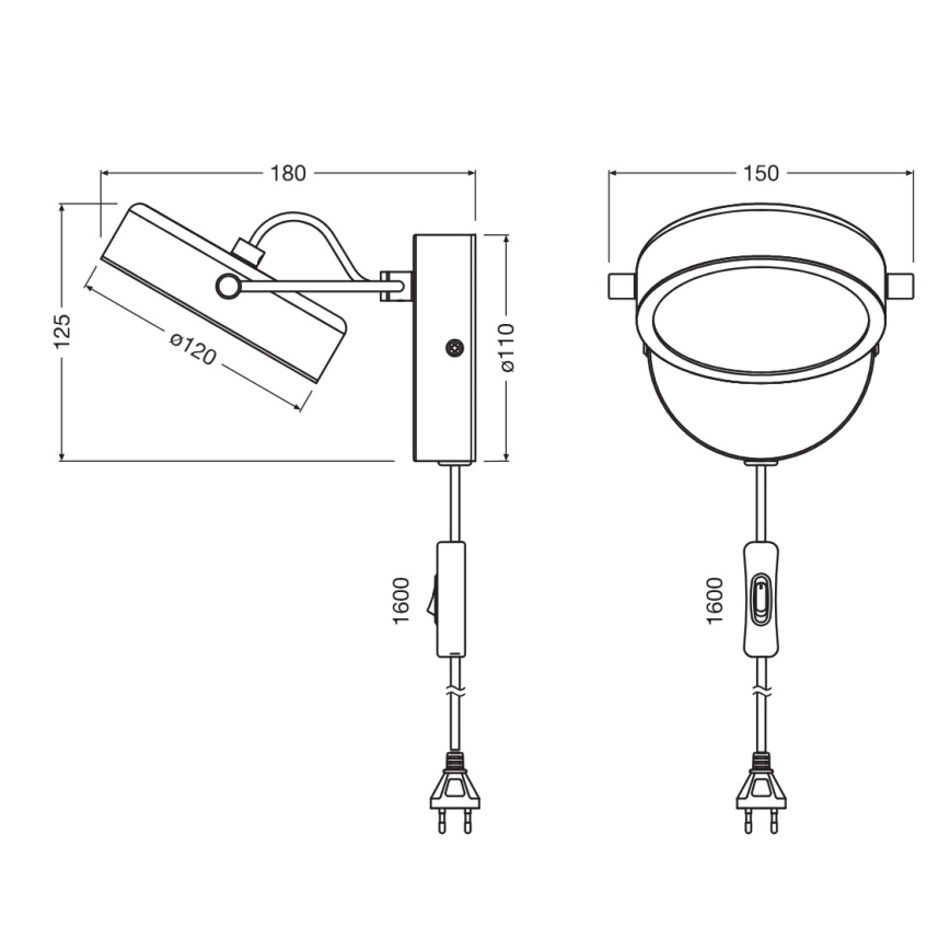 Osram - LED sieninis šviestuvas DECOR PUCK LED/11W/230V juodas