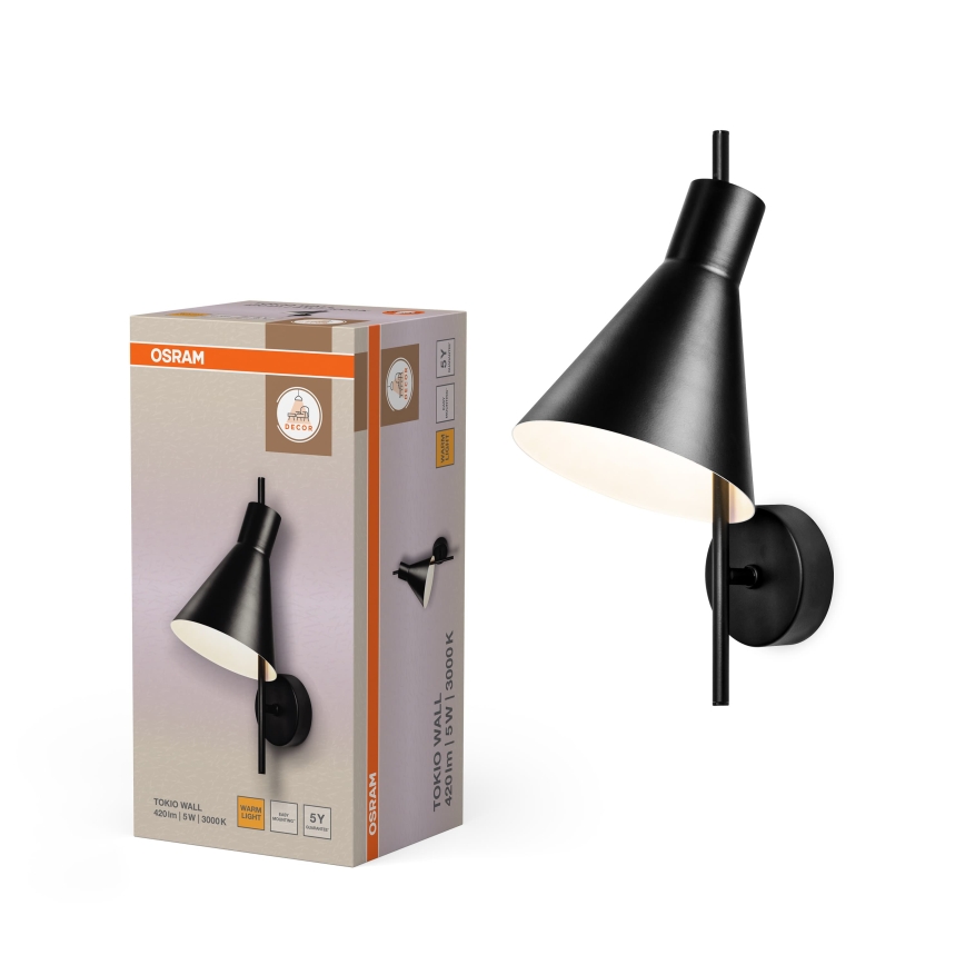 Osram - LED Sieninis šviestuvas DECOR TOKIO LED/5W/230V juoda