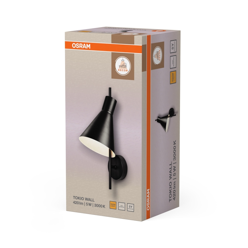 Osram - LED Sieninis šviestuvas DECOR TOKIO LED/5W/230V juoda