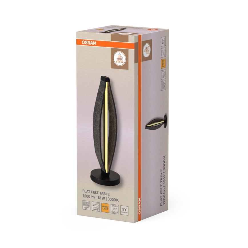 Osram - LED stalinė lempa DECOR FLAT LED/13W/230V pilka