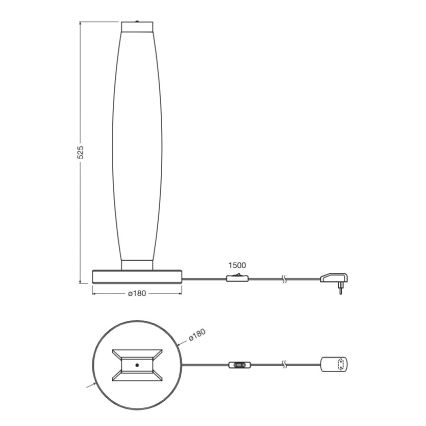Osram - LED stalinė lempa DECOR FLAT LED/13W/230V pilka