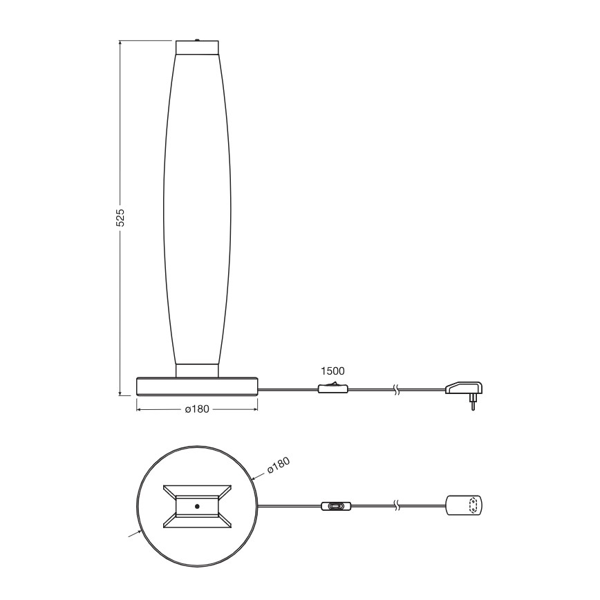 Osram - LED stalinė lempa DECOR FLAT LED/13W/230V pilka