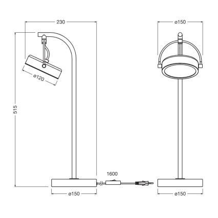 Osram - LED stalinis šviestuvas DECOR PUCK LED/11W/230V CRI 90 juodas