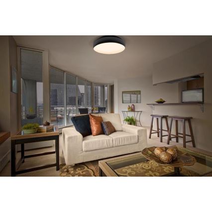 Osram - Dimeriuojamas LED lubinis šviestuvas ORBIS LIVIA LED/24W/230V skersm. 43 cm juoda/balta