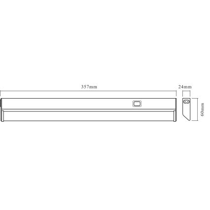 Osram - LED šviestuvas po spintelėmis LINEAR LED/6W/230V 3000K 35,7 cm sidabrinis