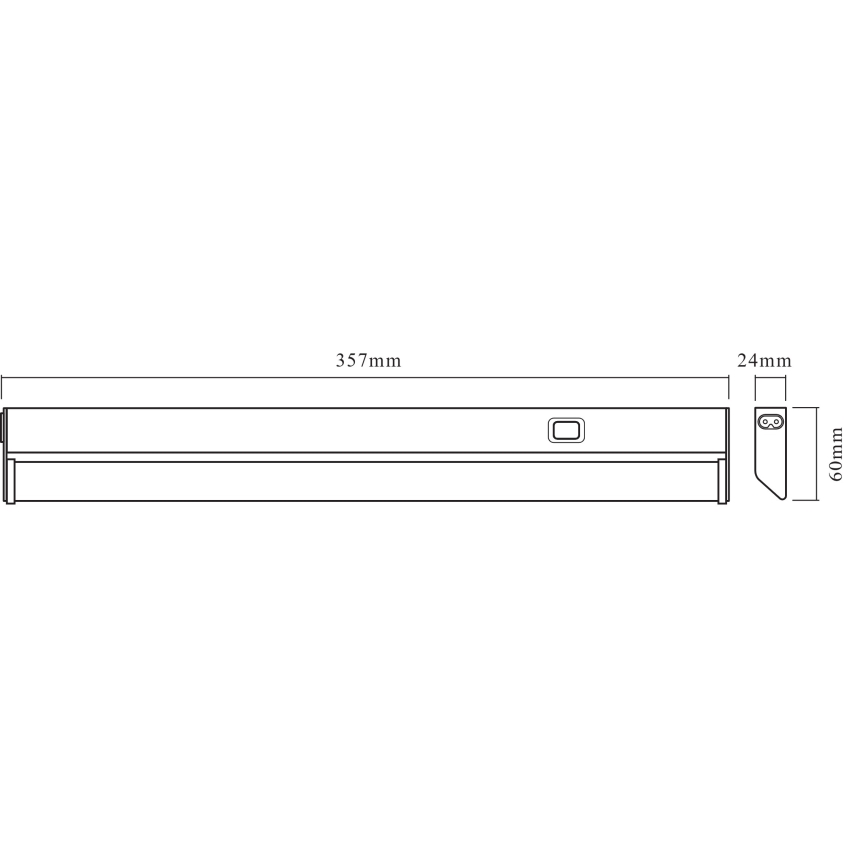 Osram - LED šviestuvas po spintelėmis LINEAR LED/6W/230V 3000K 35,7 cm sidabrinis
