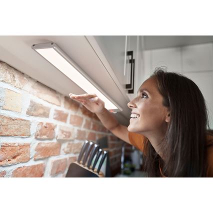 Osram - LED po spintelės šviestuvas su judesio ir sutemų jutikliu LINEAR LED/4W/3,7V 1500 mAh 3000/4000/6500K 60 cm pilka